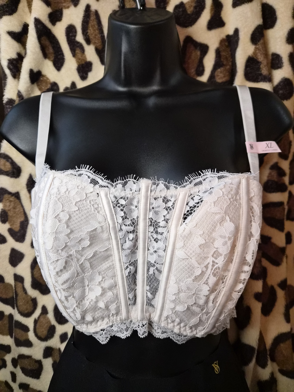 Lace Longline Bralette in White